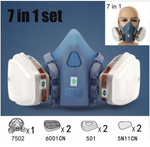 หน้ากากกันสารเคมี 3M ชนิดไส้กรองคู่ รุ่น 7502 ตลับกรอง6001 จัดชุด7ชิ้น เหมาะสำหรับงานพ่นสี พ่นยาฆ่าแมลง ป้องกันสารเคมี ไอระเหยน้ำมัน ไอระเหยจากสี แล็คเกอร์ ทินเนอร์ โทลูอีน ยาฆ่าแมลง น้ำมัน ฝุ่นละออง หน้ากากกันสารเคมี 3 m หน้ากากกันสารพิษ หน้ากากครึ่งหน้า หน้ากากกันสารเคมี 3M ชนิดไส้กรองคู่ รุ่น 7502 ตลับกรอง6001 จัดชุด7ชิ้น เหมาะสำหรับงานพ่นสี พ่นยาฆ่าแมลง ป้องกันสารเคมี ไอระเหยน้ำมัน ไอระเหยจากสี แล็คเกอร์ ทินเนอร์ โทลูอีน ยาฆ่าแมลง น้ำมัน ฝุ่นละออง หน้ากากกันสารเคมี 3 m หน้ากากกันสารพิษ หน้ากากครึ่งหน้า