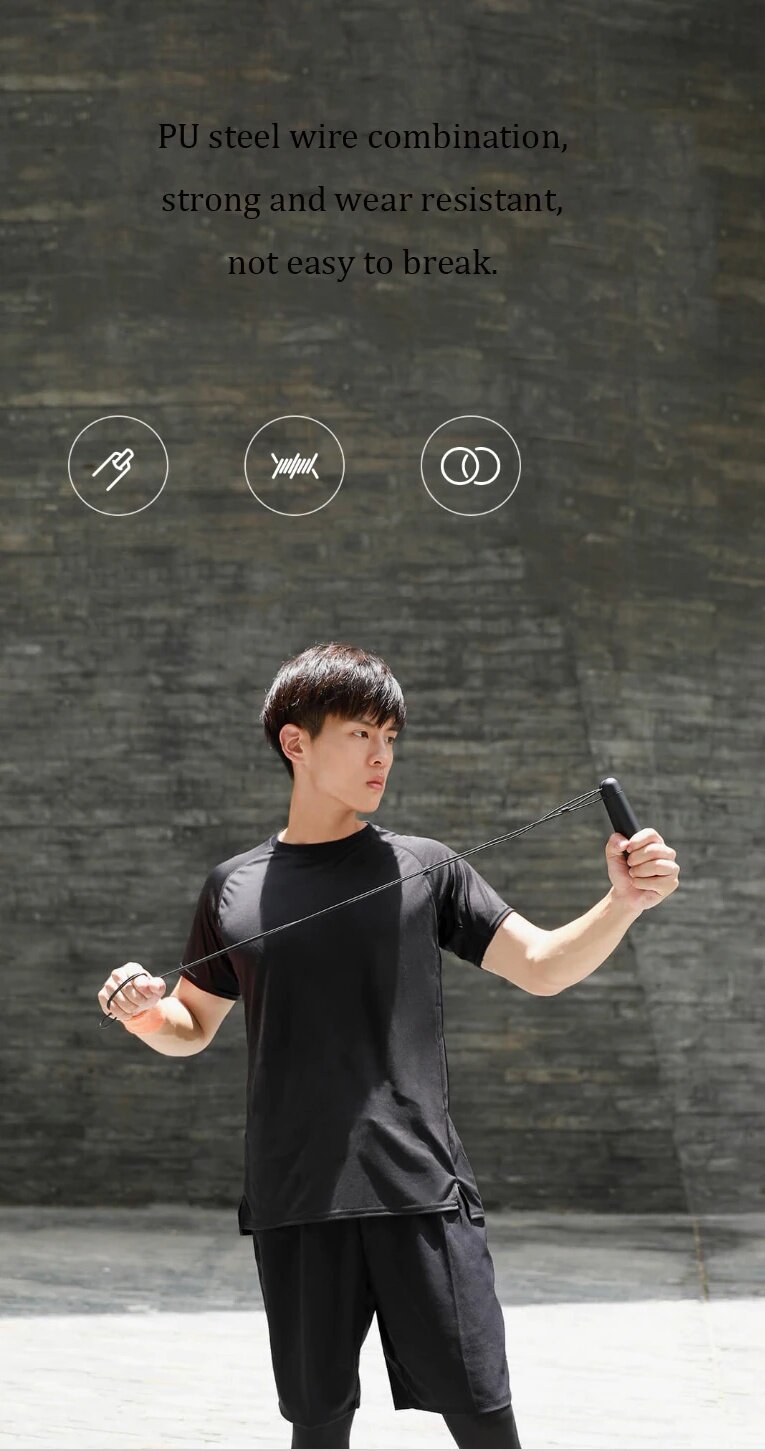 ภาพอธิบายเพิ่มเติมของ 【ส่งฟรี】xiaomi y smart skipping rope เชือกกระโดด เชือกออกกำลังกาย เครื่องออกกำลังกาย fitness