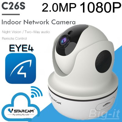 VStarCam กล้องวงจรปิดไร้สาย WiFi IR-Cut P/T IP Camera 1080P รุ่นC26Sสีขาว VStarCam กล้องวงจรปิดไร้สาย WiFi IR-Cut P/T IP Camera 1080P รุ่นC26Sสีขาว