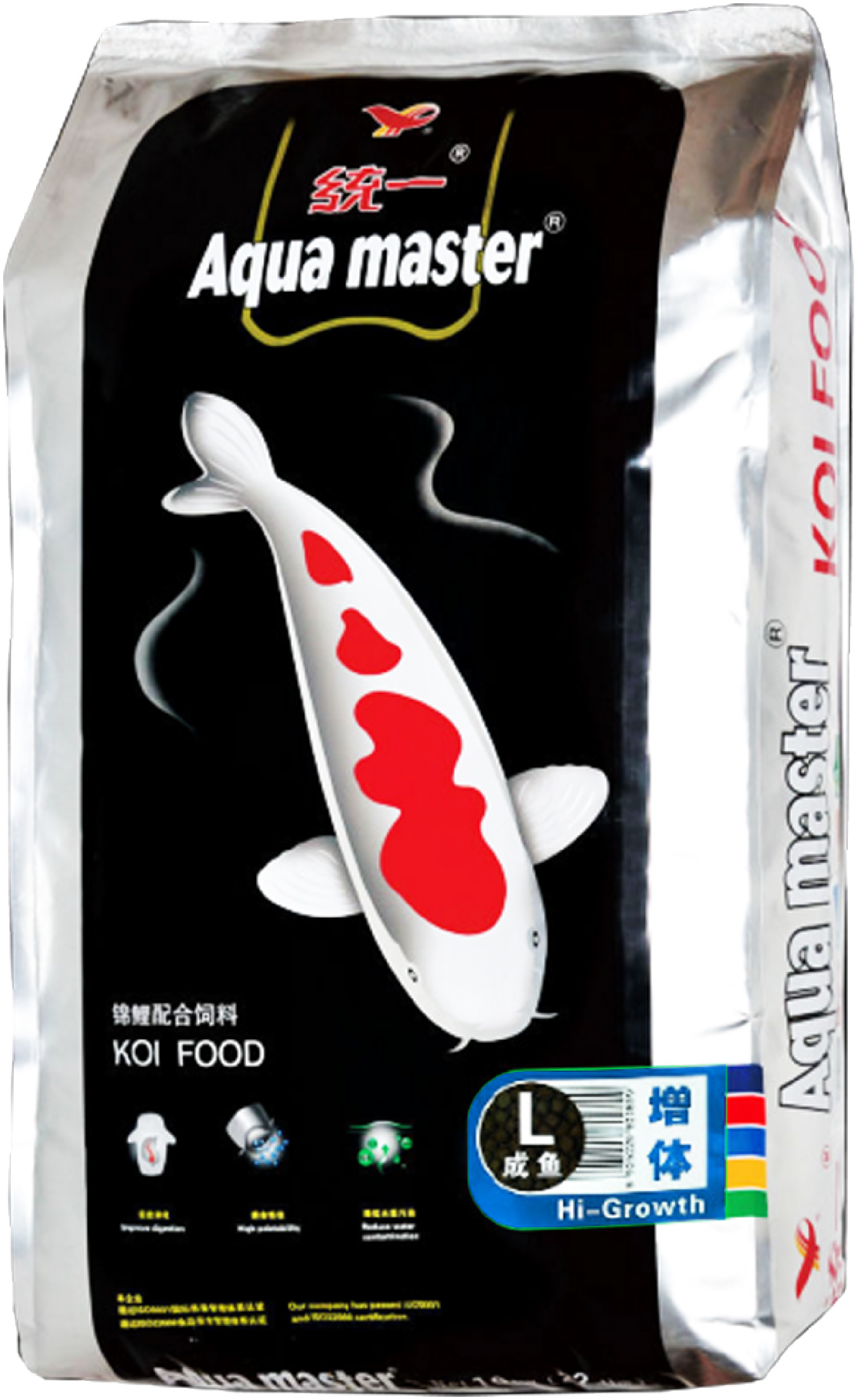 AQUAMASTER GROWTH อาหารปลาคาร์ฟ สูตร เร่งโต เร่งล่ำ สุขภาพดี อาหารเม็ดชนิดลอยน้ำ ขนาด 20KG. ราคา 3,960 บาท*ส่งฟรี