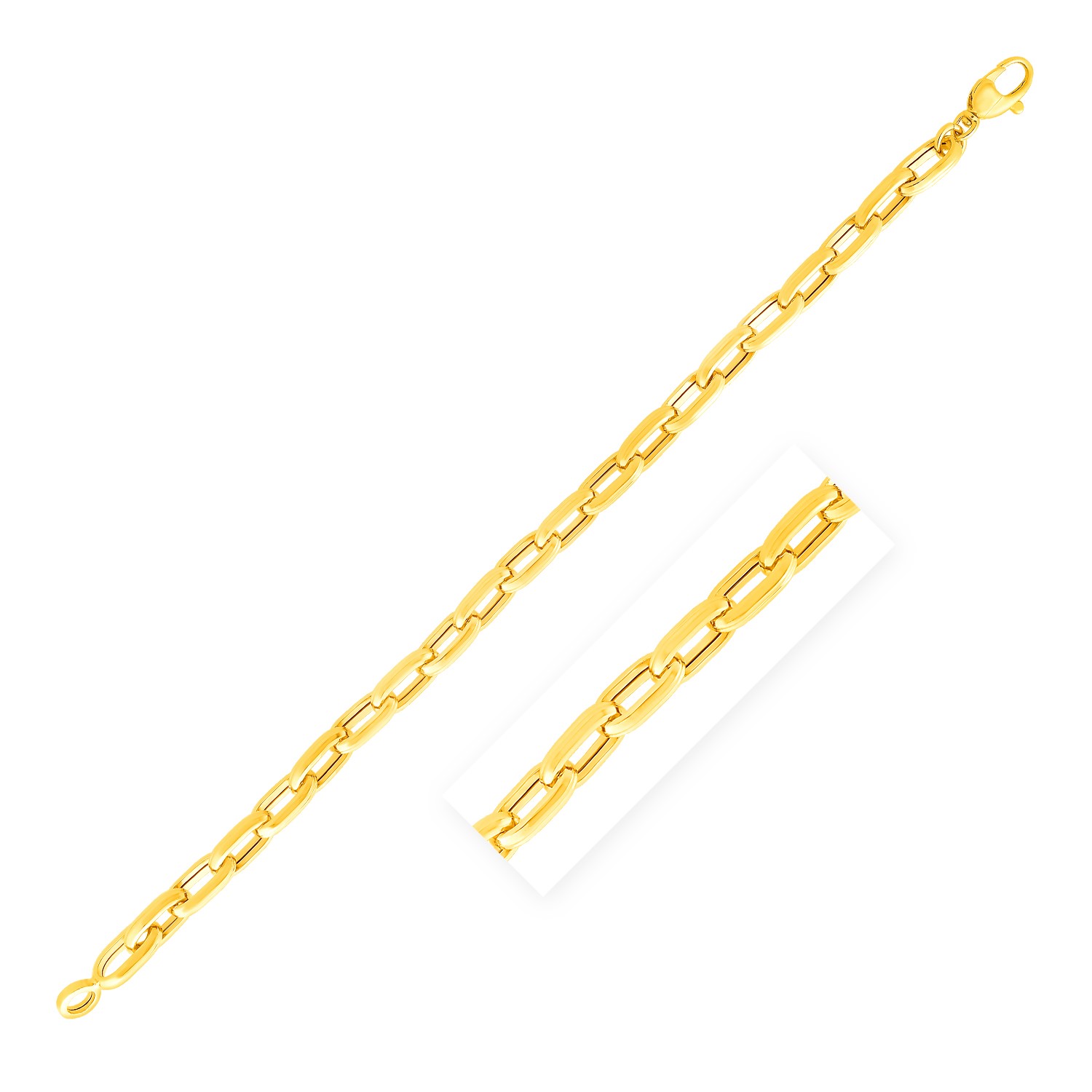 Nathalias NY 14k Yellow Gold 8 1/2 inch Mens Paperclip Chain Bracelet ราคา 73,680 บาท*ส่งฟรี