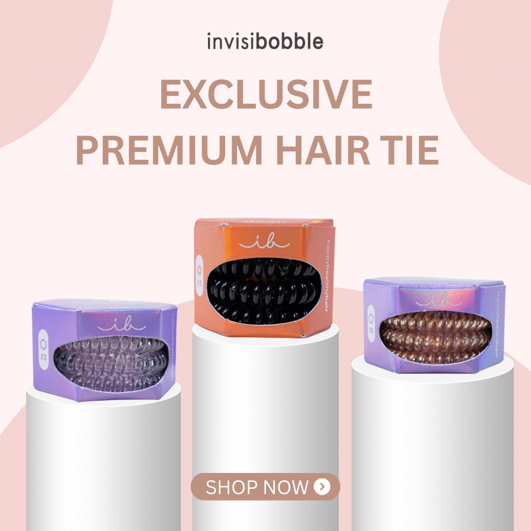 Invisibobble Exclusive Premium Hair Tie, Hair Tie for Medium Hair, Protects Hair, Does Not Leave Marks, Holds the Style Without Being Tight, Can Be Used Every Day. ราคา 255 บาท*ส่งฟรี