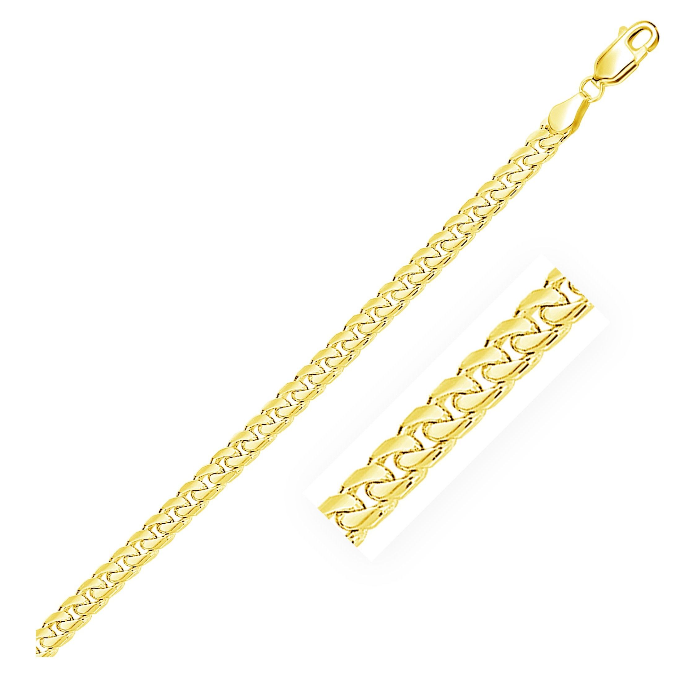 สินค้าดิจิทัลและบัตรกำนัล NATHALIAS NEW YORK สร้อยข้อมือ Nathalias NY Solid Miami Cuban ในทองคำ 14k สีเหลือง (4.4 มม.) ราคา 119,400 บาท*ส่งฟรี