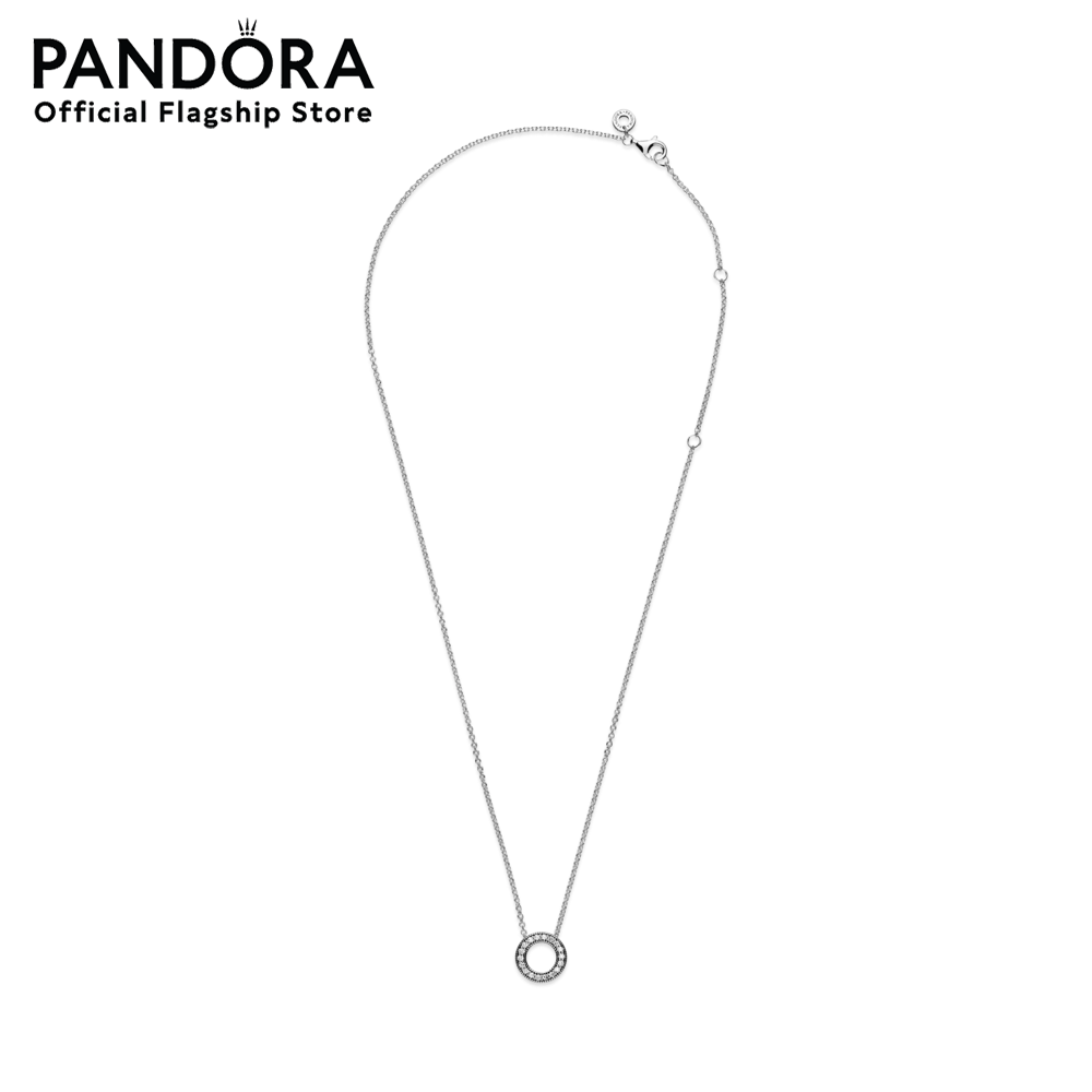 Pandora Logo Pavé Circle Collier Necklace Jewelry Necklaces Silver Necklaces Pandora Necklaces Pandora ราคา 3,285 บาท*ส่งฟรี