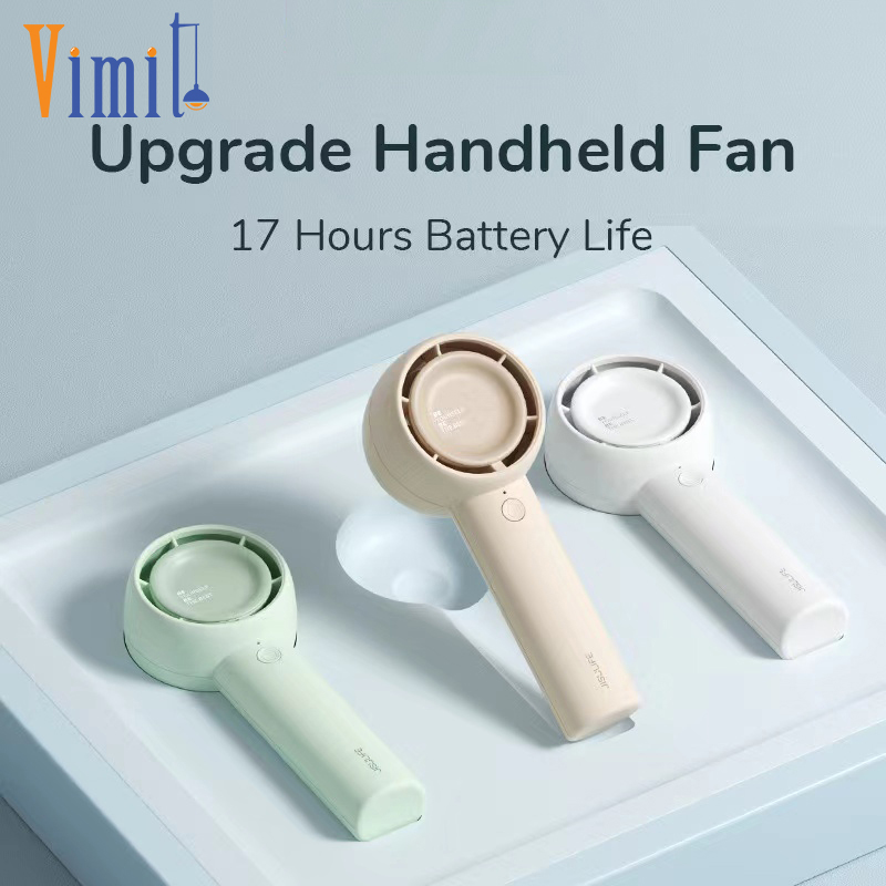 Vimite Mini 2000mAh battery Portable handheld rechargeable Bladeless Electric 3 Speed Desktop Cooling Outdoor Office Supplies ราคา 363 บาท*ส่งฟรี