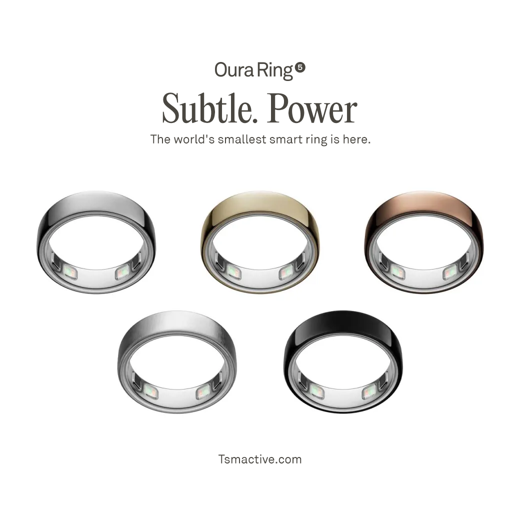 Oura Ring 5 (the Smallest Smart Ring in the World) Measures Heart Rate & Checks Health (1 Year Warranty) ราคา 24,990 บาท*ส่งฟรี