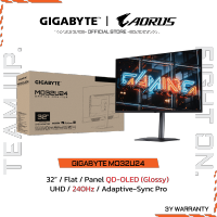 GIGABYTE AORUS MO32U24 Gaming Monitor (จอมอนิเตอร์) | 31.5″ UHD | QD-OLED | 0.03ms | 240Hz | Adaptive-Sync Pro