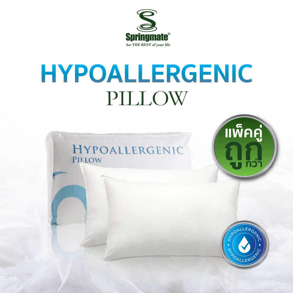 Springmate Hypoallergenic Pillow (2 Pieces) ราคา 890 บาท*ส่งฟรี