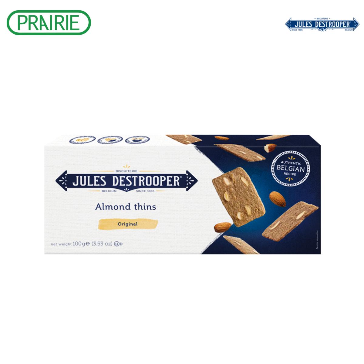 จูลส์ เดสทรูปเปอร์ อัลมอนด์ ทินส์ 100 กรัม - บิสกิตจากเบลเยี่ยม l Jules Destrooper Almond Thins 100 g. ราคา 192 บาท*ส่งฟรี