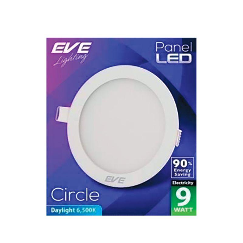 EVE LIGHTING โคมไฟดาวน์ไลท์หน้ากลม PANEL LIGHT 9W DL RD สีขาว Downlight EVE LIGHTING โคมไฟดาวน์ไลท์หน้ากลม PANEL LIGHT 9W DL RD สีขาว Downlight