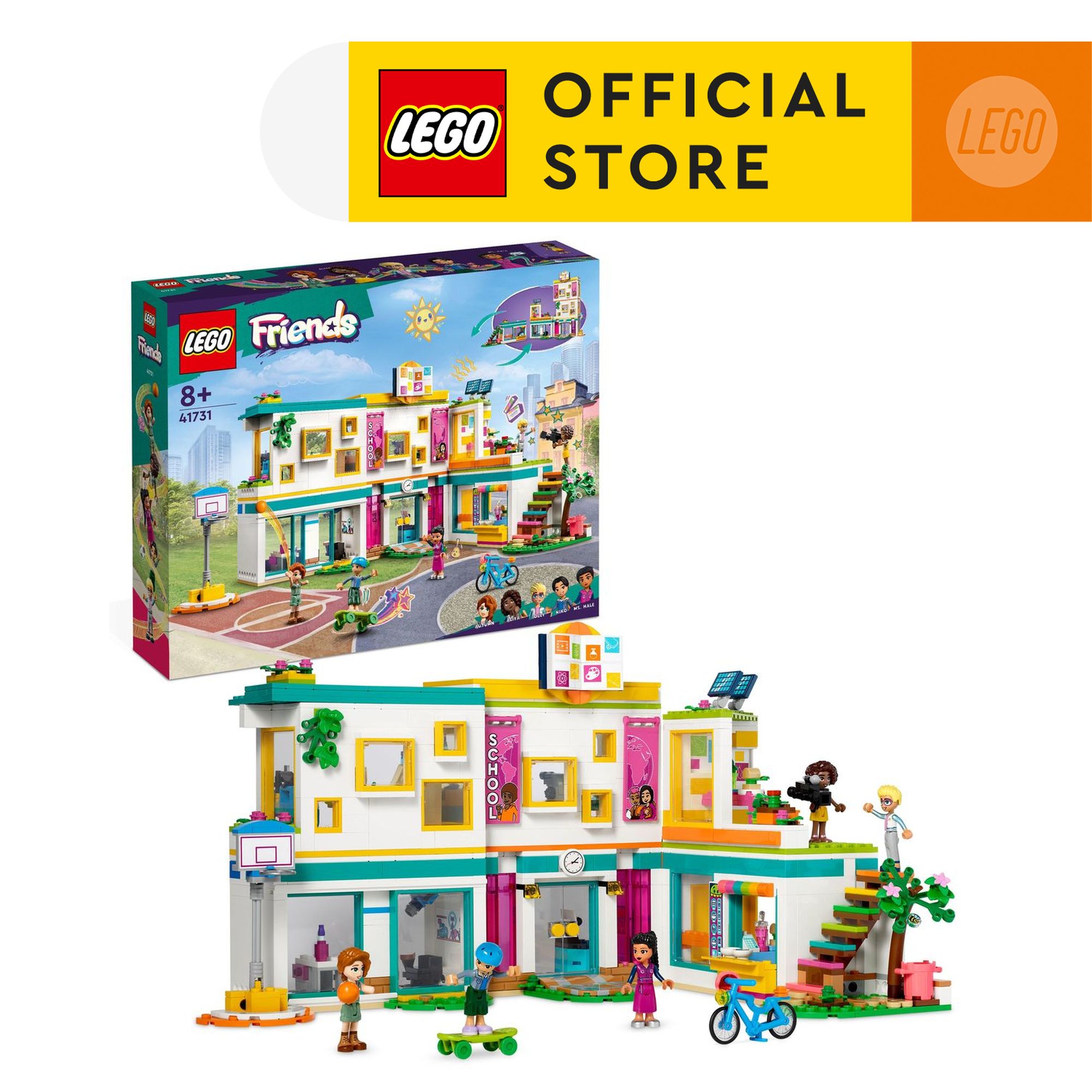 ตัวต่อเลโก้ บล็อกตัวต่อเสริมสร้างทักษะ LEGO Friends 41731 Heartlake International School Building Toy Set (985 Pieces)