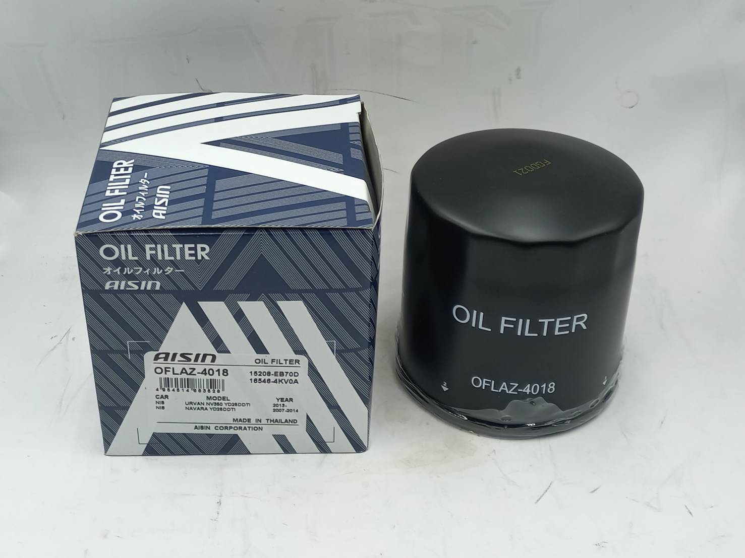 กรองน้ำมันเครื่อง AISIN นิสสัน NISSAN NAVARA 2.5 NP300 / NISSAN URVAN NV350 2.5L (OFLAZ-4018) ราคา 140 บาท*ส่งฟรี
