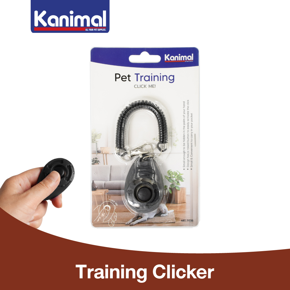 Kanimal Dog Training Clicker For Interactive Training By Clicking Sound For Dogs Size 4x6 cm. (Black) ราคา 69 บาท*ส่งฟรี