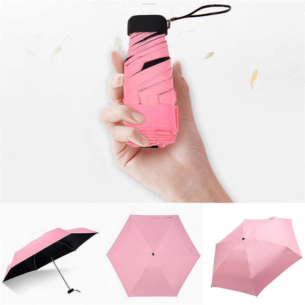 BUBBLE แฟชั่น Unisex ครีมกันแดดแบบพกพาเคลือบ Anti-UV Parasol ร่มขนาดกะทัดรัด5ร่มกันแดดพับ Rain ร่ม