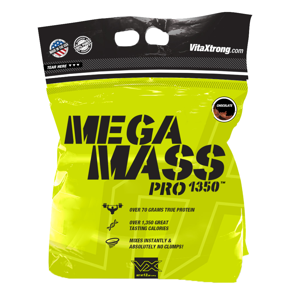 Vitaxtrong Mega Mass Xtreme 1350 6 lbs Vanilla Free Shaker