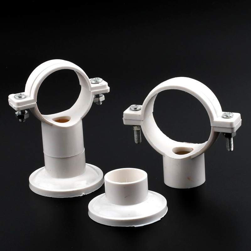 3 PVC White Pipe Hanger / Mounting Bracket UV Stable Quality Plumbing