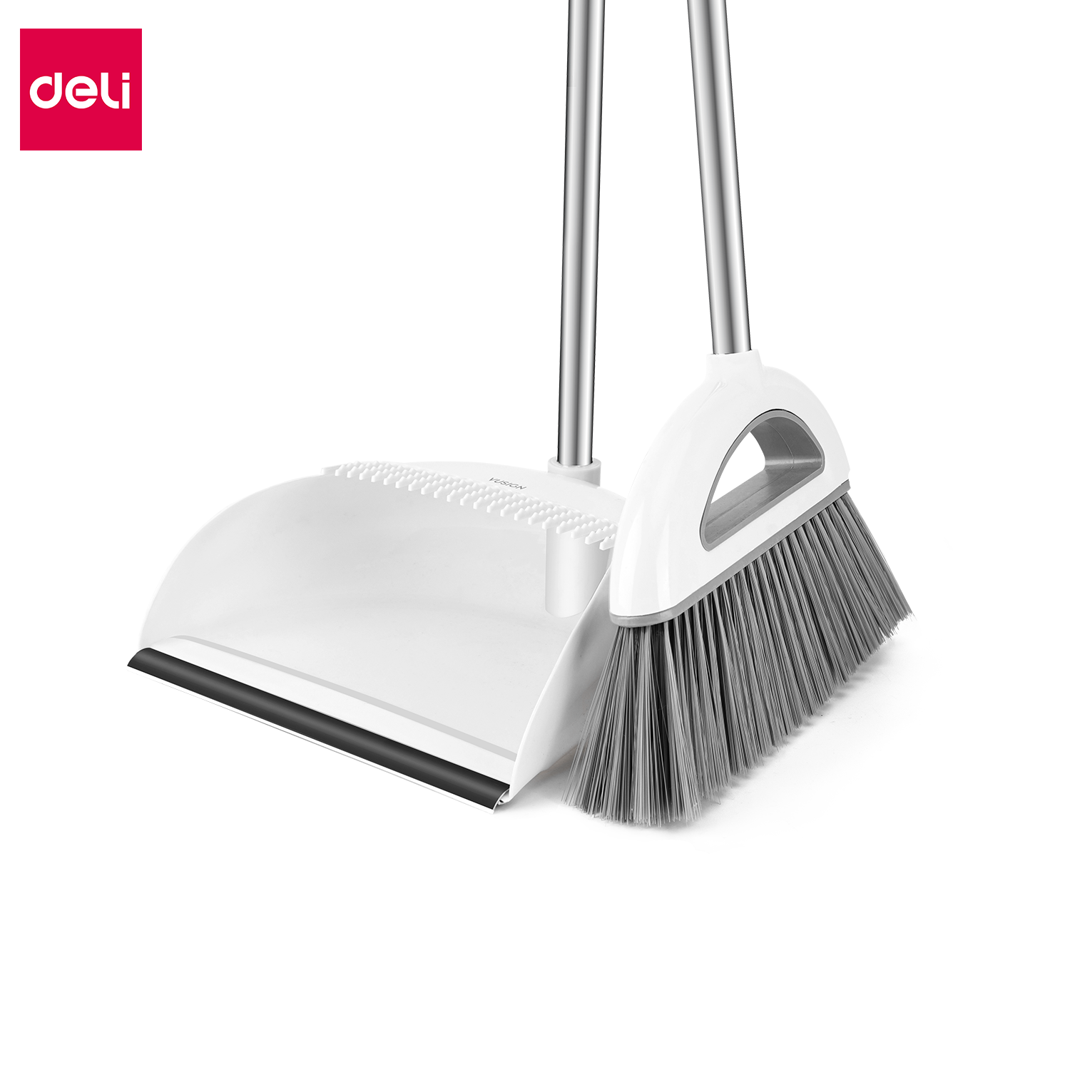 Deli ไม้กวาด ไม้กวาดพร้อมที่ตักขยะ พลาสติกหนาอย่างดี ชุดไม้กวาด ที่โกยผง น้ำหนักเบา มีตัวล็อคสำหรับจัดเก็บ Broom and dustpan set ราคา 119 บาท*ส่งฟรี