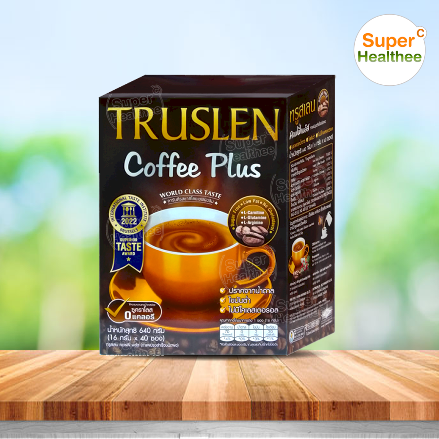 Truslen coffee plus (40ซอง/กล่อง) 640 กรัม ทรูสเลน คอฟฟี่ พลัส กาแฟปรุงสำเร็จชนิดผง ราคา 260 บาท*ส่งฟรี