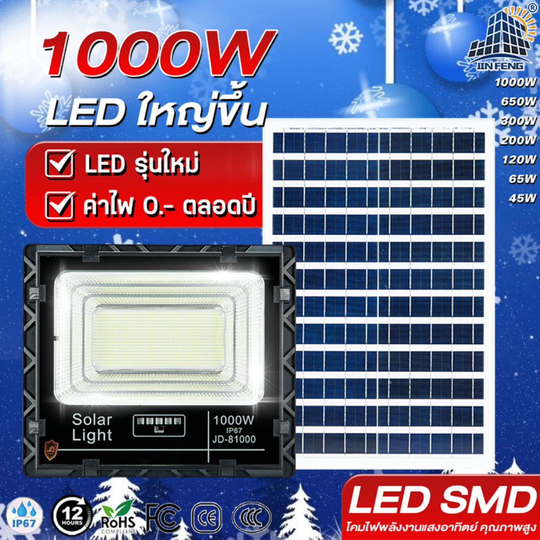 100% Authentic Jd Solar Cell Spotlights 100% Solar Powered Solar Cell Lights 100% Authentic Jd Solar Cells Solar Light Jd Model Floodlight Spot Light Solar Cell Spotlight Lamp Garden Lamp Street Lamp 3 Year Warranty ราคา 565 บาท*ส่งฟรี