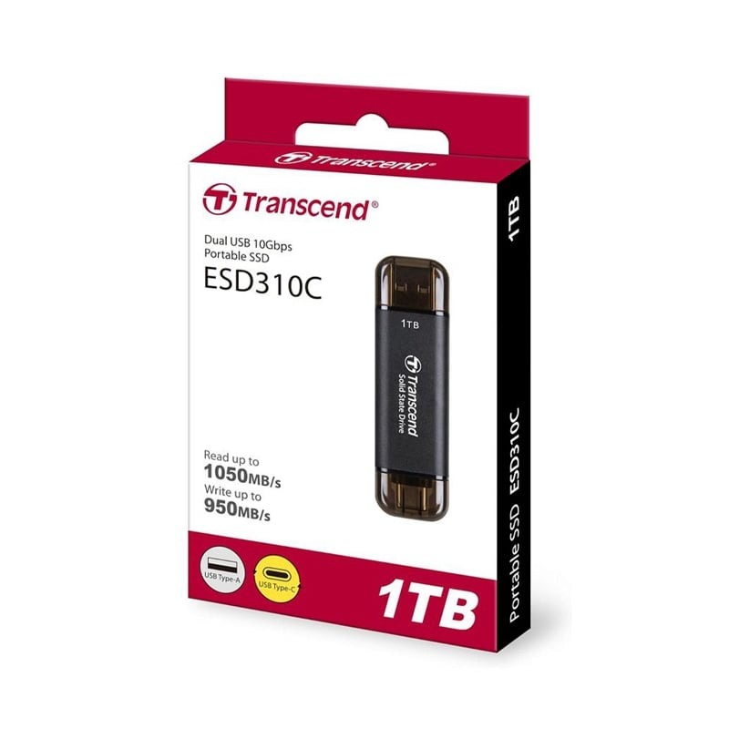 1 TB EXT SSD TRANSCEND BLACK (ESD310C) - A0155273 ราคา 3,180 บาท*ส่งฟรี