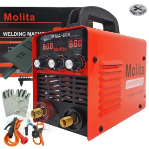 ภาพหน้าปกสินค้าMOLITA ตู้เชื่อม Inverter MMA-600 (รุ่นใหม่ล่าสุด2 จอ 3 ปุ่ม ）ตู้เชื่อมไฟฟ้า พร้อมอุปกรณ์ครบชุด รุ่นสีแดง ที่เกี่ยวข้อง