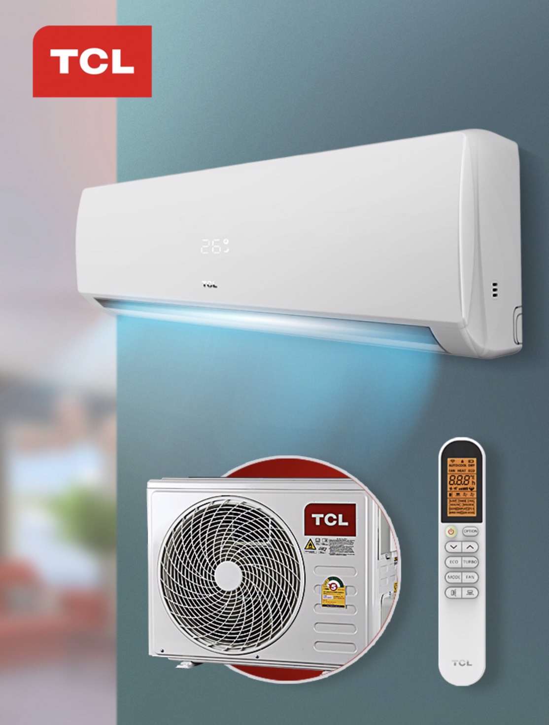 ดูภาพ TCL เครื่องปรับอากาศ Inverter ขนาด 12000 BTU รับประกันคอมเพรสเซอร์ 10 ปี / อะไหล่ 3 ปี เพิ่มเติม TCL เครื่องปรับอากาศ Inverter ขนาด 12000 BTU รับประกันคอมเพรสเซอร์ 10 ปี / อะไหล่ 3 ปี