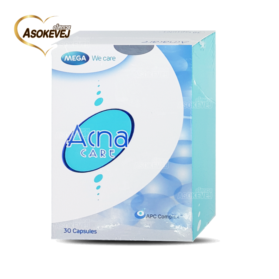 ข้อมูลเกี่ยวกับ Mega we care acna care เมก้า วีแคร์ แอคนา แคร์ 1กล่อง30แคปซูล