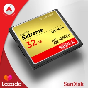 สินค้า SanDisk Extreme CF Card 32GB,อ่าน 120MB/s ,เขียน 85MB/s (SDCFXSB-032G-G46) เมมโมรี่ แซนดิส กล้องโปร DSLR กล้องถ่ายรูป