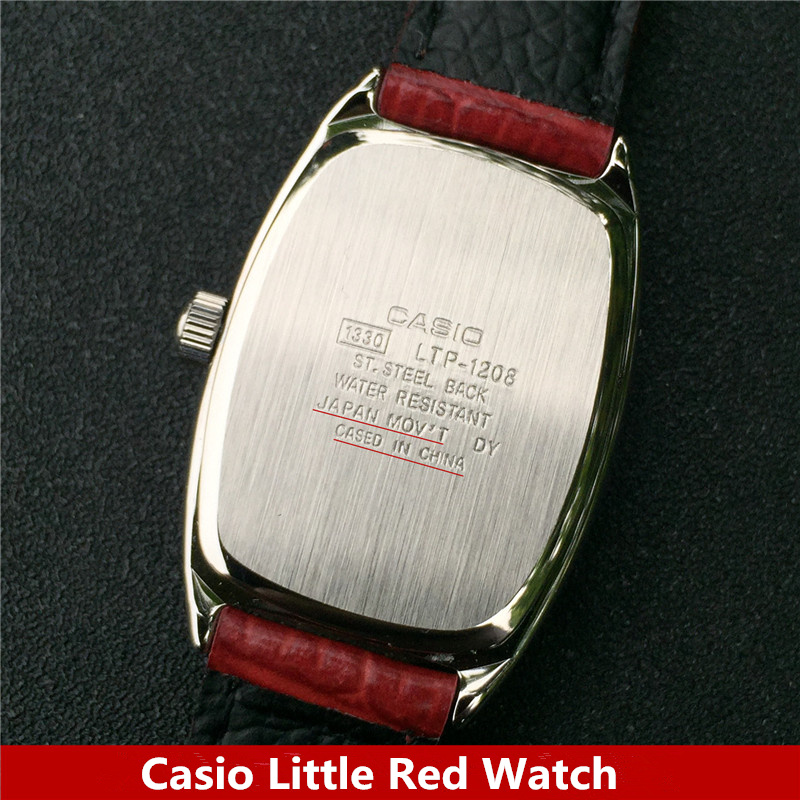 รูปภาพรายละเอียดของ Casio Watch นาฬิกา ของแท้ 100% นาฬิกาสีแดงเล็กน้อย นาฬิกาควอตซ์กันน้ำสำหรับสุภาพสตรี LTP-1208E-9B2 จัดส่งพร้อมกล่องคู่มือใบประกันศูนย์CMG 1ปี💯%
