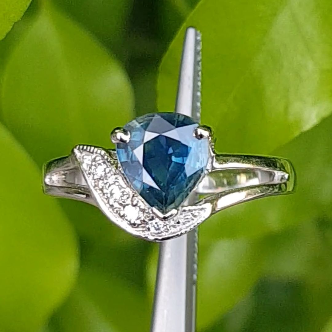 แหวน พลอย ไพลิน Blue Sapphire Ring (Size) 53 ราคา 4,650 บาท*ส่งฟรี