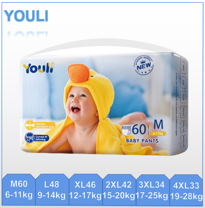 แพมเพิสเด็ก YOULI ผ้าอ้อมเด็ก 4XL66/3XL68/XXL84/XL92/L96/M120 แพมเพิส BABY PANTS 1000ML ผ้าอ้อมเด็กสําเร็จรูป กางเกงผ้าอ้อม ราคา 249 บาท*ส่งฟรี