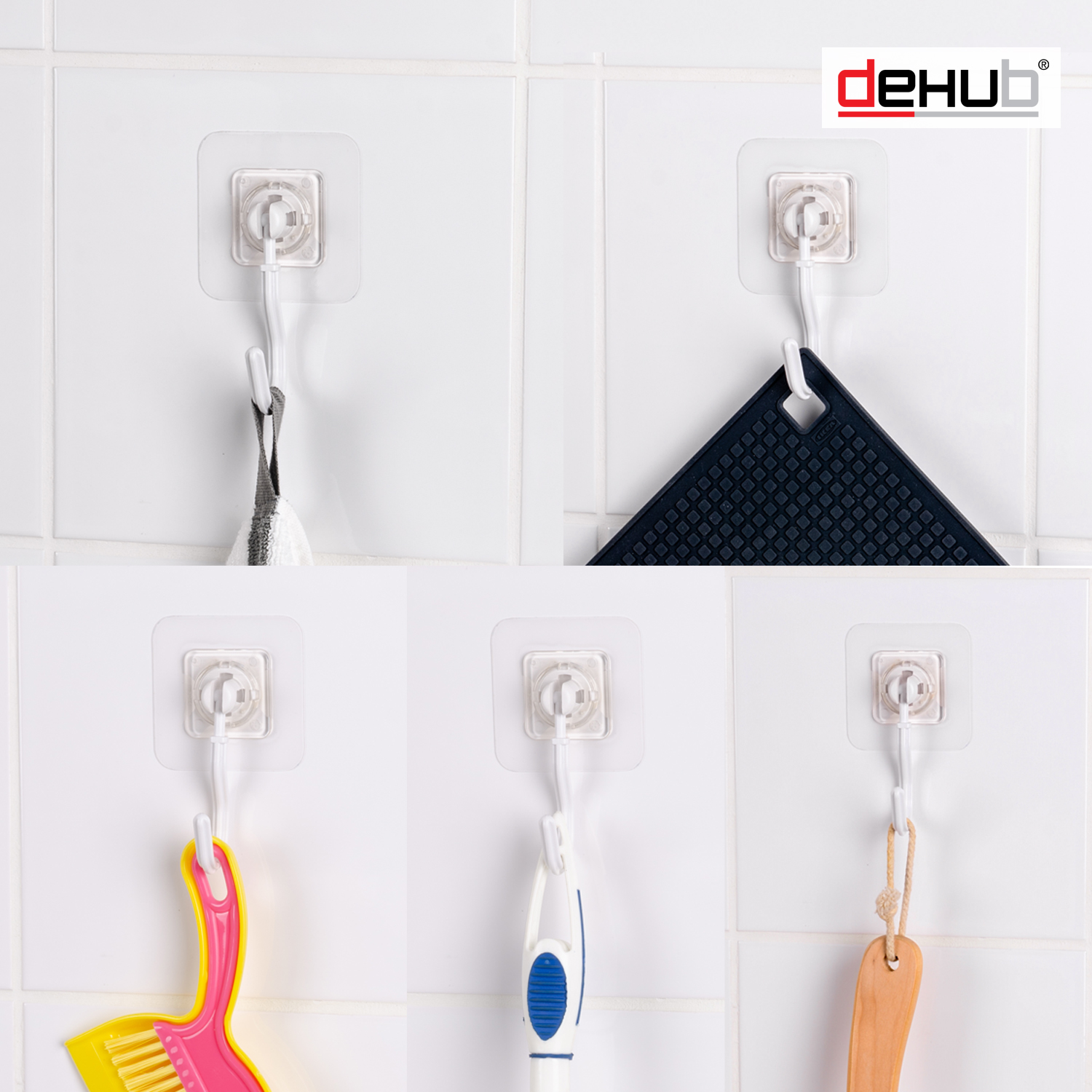 DeHUB Vacuum pad ตะขอแขวนอเนกประสงค์ 360 องศา 1 แพค 2 ชิ้น ตะขอใหญ่ แขวนได้ห้อยได้ ตะขอใหญ่ติดผนัง (Vacuum Pad Omni Hook - 2p) ราคา 145 บาท*ส่งฟรี
