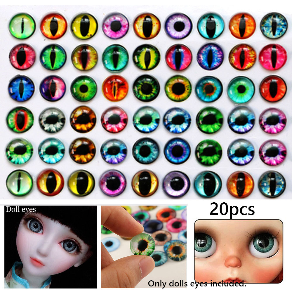 SUNNY DAY BEAUTY 20pcs Hot Toy Dinosaur Animal Accessories Eyeballs Glass Dolls Eyes Time Gem DIY Crafts