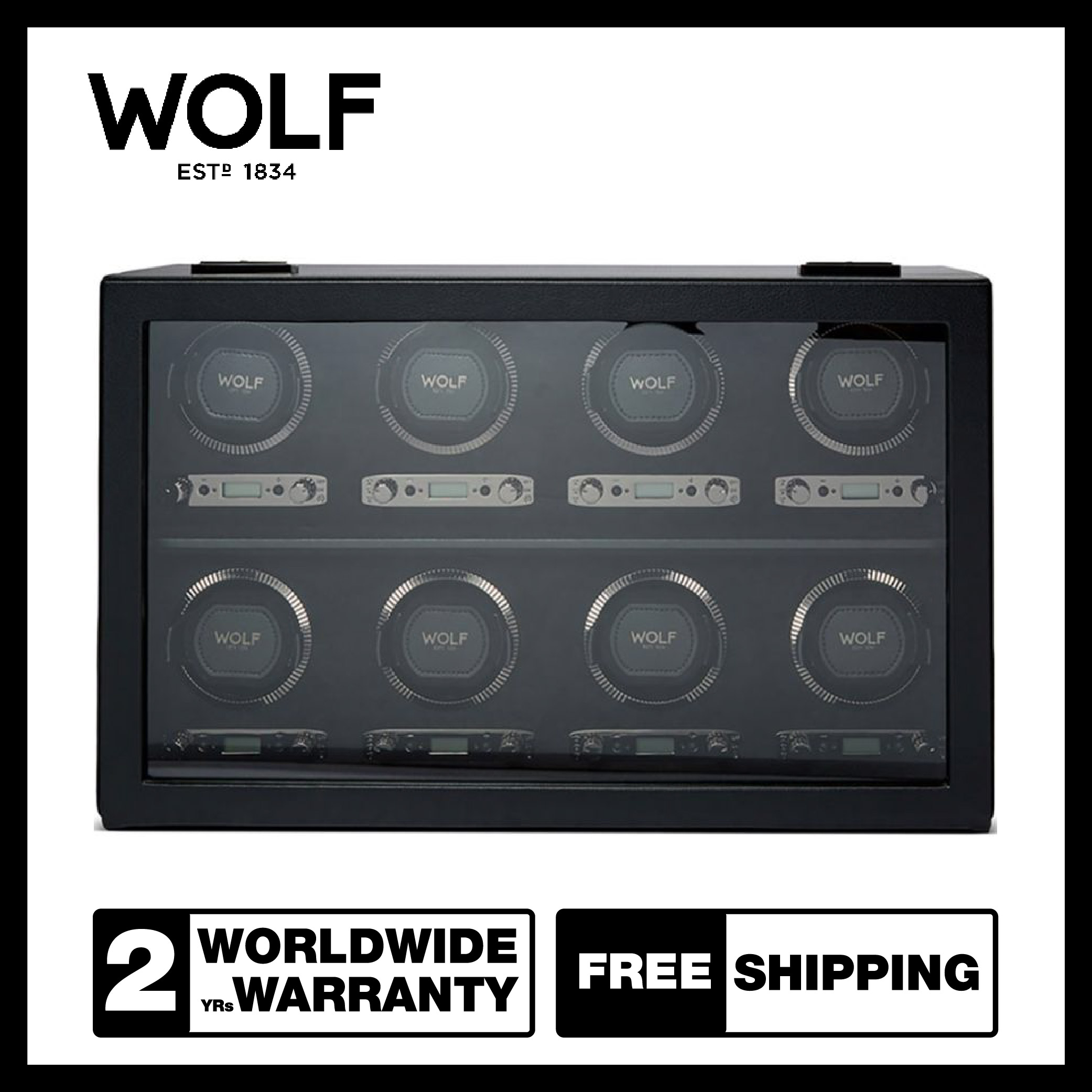Wolf1834 British Racing 8 Piece Watch Winder (Black) ราคา 232,900 บาท*ส่งฟรี