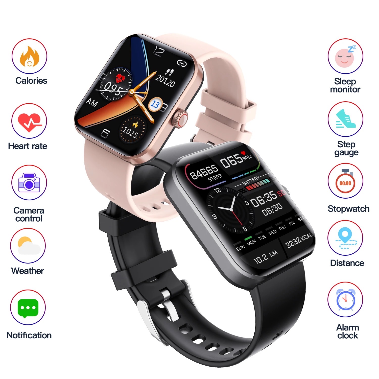 นาฬิกาอัจฉริยะ วัดน้ำตาลในเลือด Kawa F57 Smart watch วัดอุณหภูมิ อัตราการเต้นหัวใจ กันน้ำ วัดแคลลอรี่ (รองรับภาษาไทย) ราคา 695 บาท*ส่งฟรี