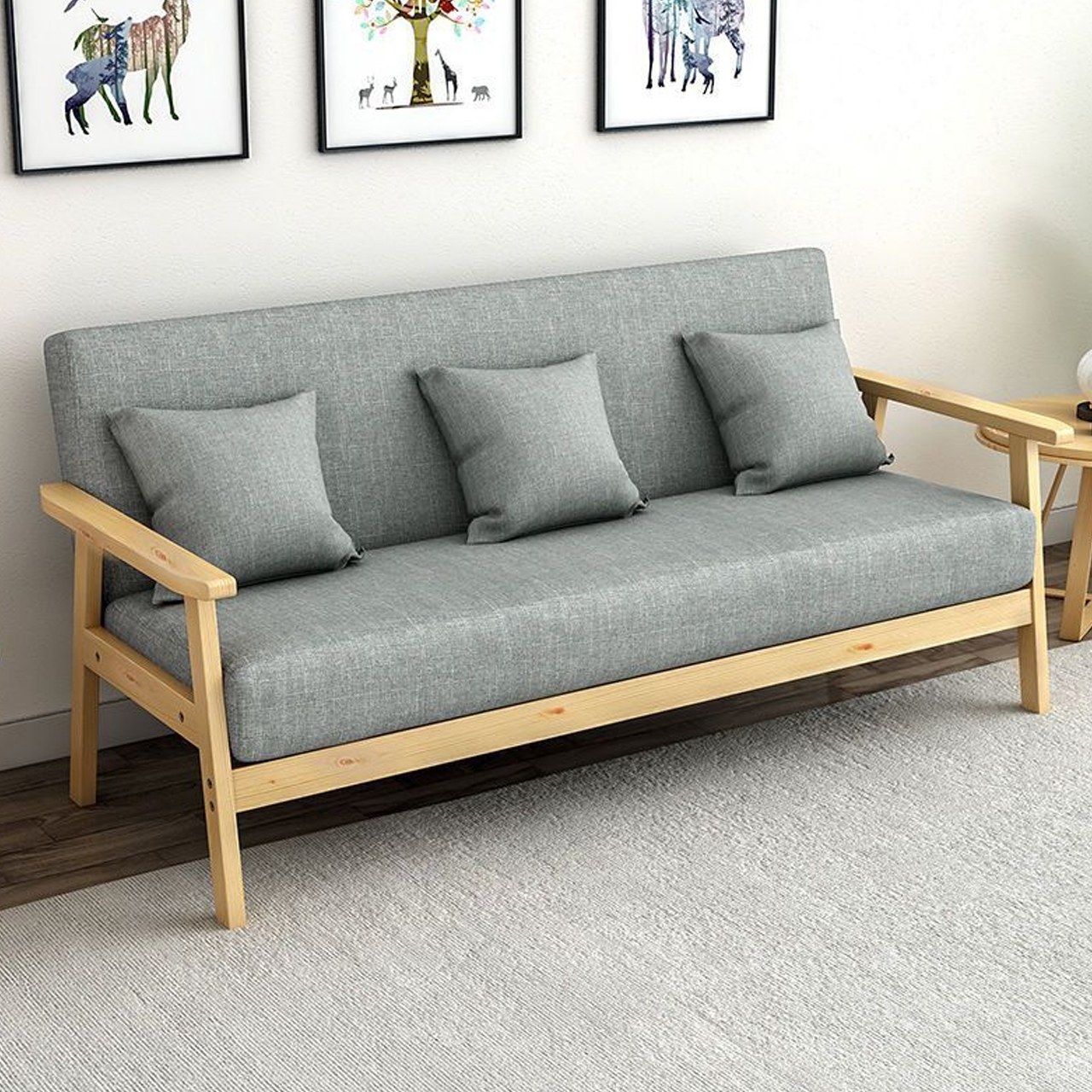 โซฟาห้องนั่งเล่น โซฟานั่งดูทีวี โซฟาญี่ปุ่น sofa 1ที่นั่ง 2ที่นั่ง 3ที่นั่ง สไตน์นอร์ดิก เบาะนุ่มสบาย วางห้องนั่งเล่น ห้องรับแขก Simple Mart ราคา 1,399 บาท*ส่งฟรี