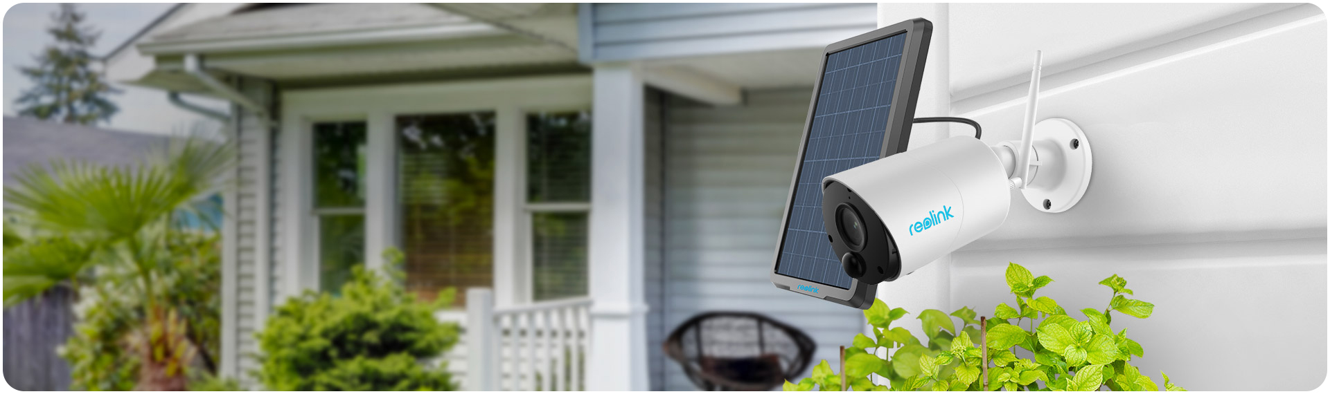 ภาพที่ให้รายละเอียดเกี่ยวกับ Reolink Argus Eco Rechargeable Sec IP Camera 2MP+Panel Solar)