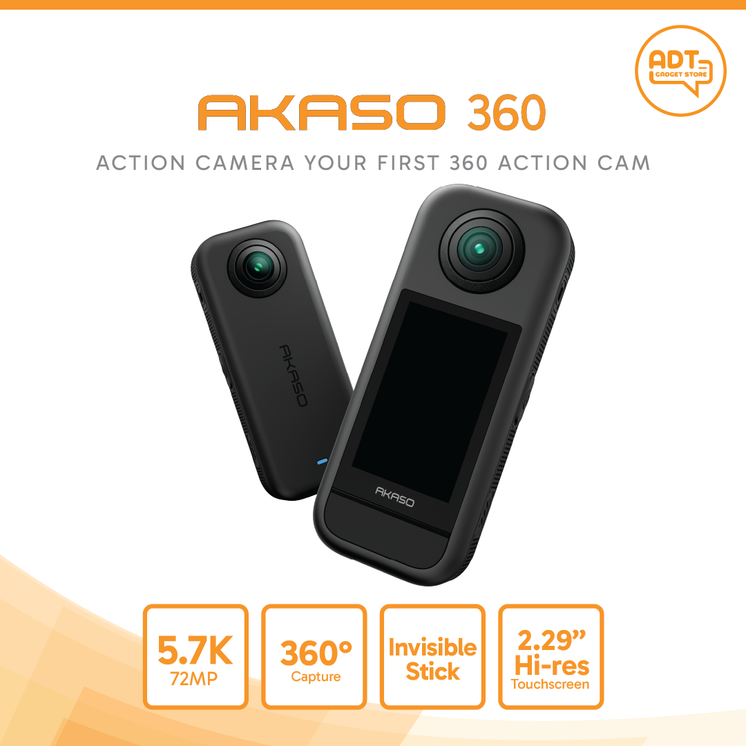 Akaso 360 | Capture Every Impressive Image with 360-Degree Clarity, Even Clearer with 5.7K Resolution. | Product Warranty 1 Year ราคา 9,999 บาท*ส่งฟรี