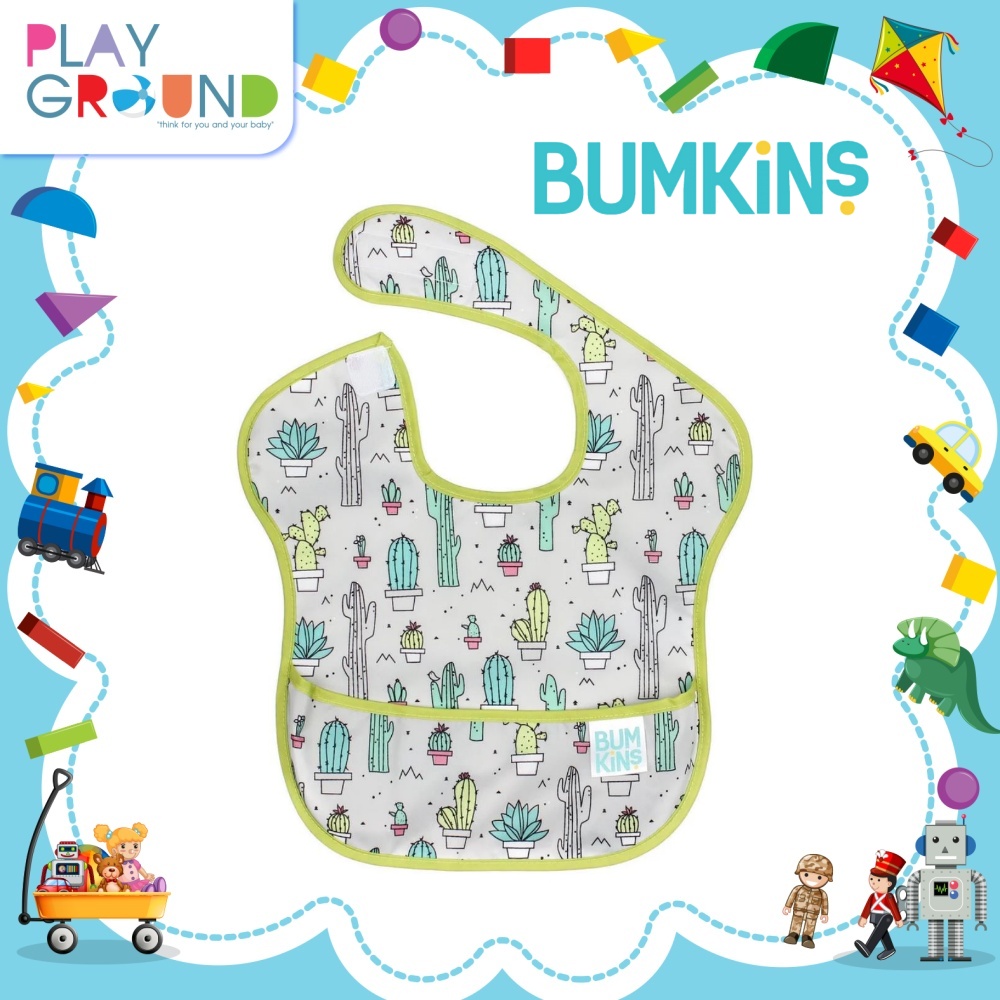 Bumkins ผ้ากันเปื้อน รุ่น Super Bib สำหรับน้องวัย 6 เดือน ถึง 2 ขวบ ผ้ากันเปื้อนชนิดกันน้ำ