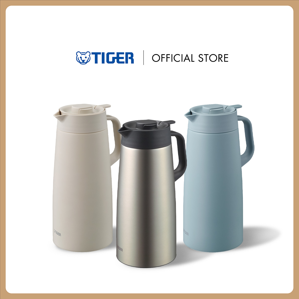 Tiger Vacuum Stainless Steel Water Pitcher with Handle, 2.0 Liters (Model Pwr-A200) ราคา 3,188 บาท*ส่งฟรี