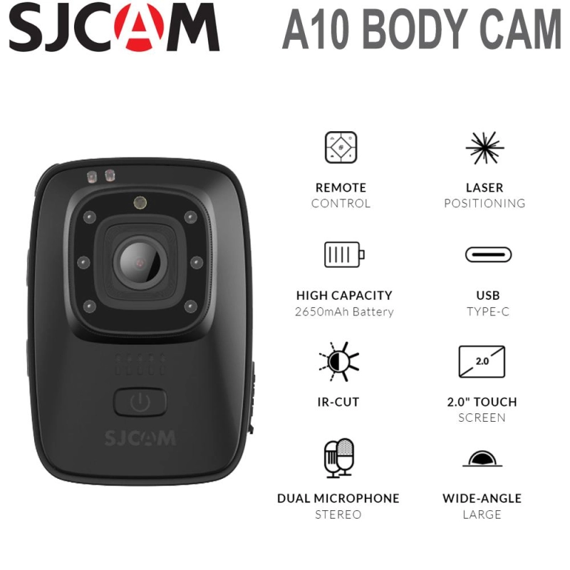 ภาพหน้าปกสินค้าSJCAM A10 Portable Body Camera Wearable Infrared Sec Camera IR-Cut Night Vision Laser Positioning Action Camera X-Camera Sport Camera กล้องแอคชั่น กล้องติดหมวก กล้องติดอก กล้องถ่ายภาพ กล้องถ่ายวีดีโอ รับประกัน 1 ปี จากศูนย์