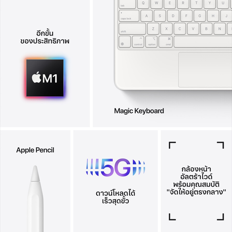 คำอธิบายเพิ่มเติมเกี่ยวกับ Apple iPad Pro 11-inch Wi-Fi + Cellular (2021) [iStudio by UFicon]
