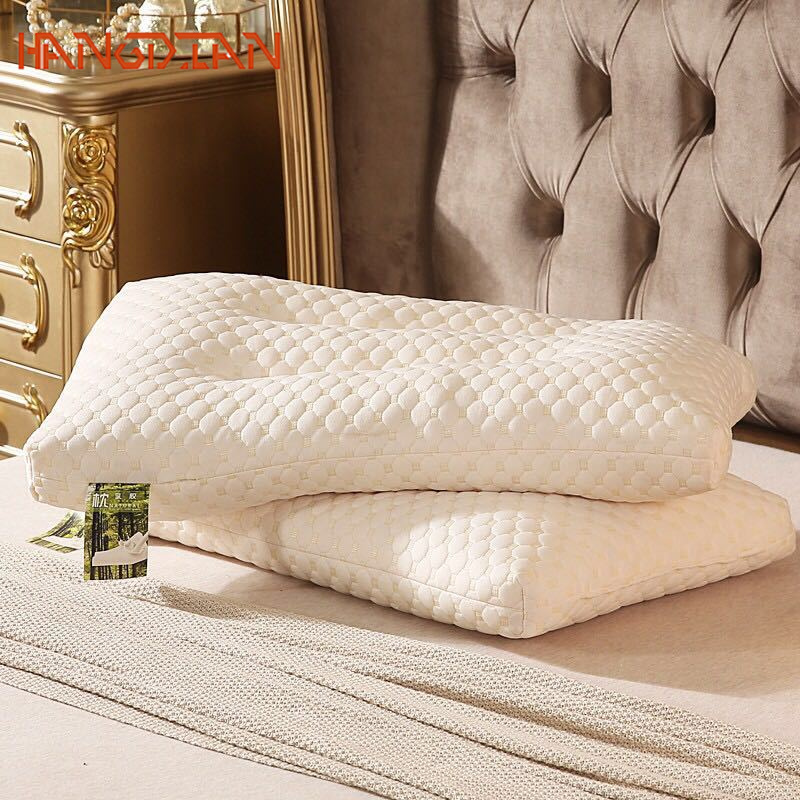 Latex pillow adult neck pillow health massage pillow core gift with broken latex particles ราคา 121 บาท*ส่งฟรี