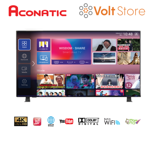 Aconatic สมาร์ททีวี 55 นิ้ว SMART TV 9.0  รุ่น 55US532AN (รับประกันศูนย์3ปี)