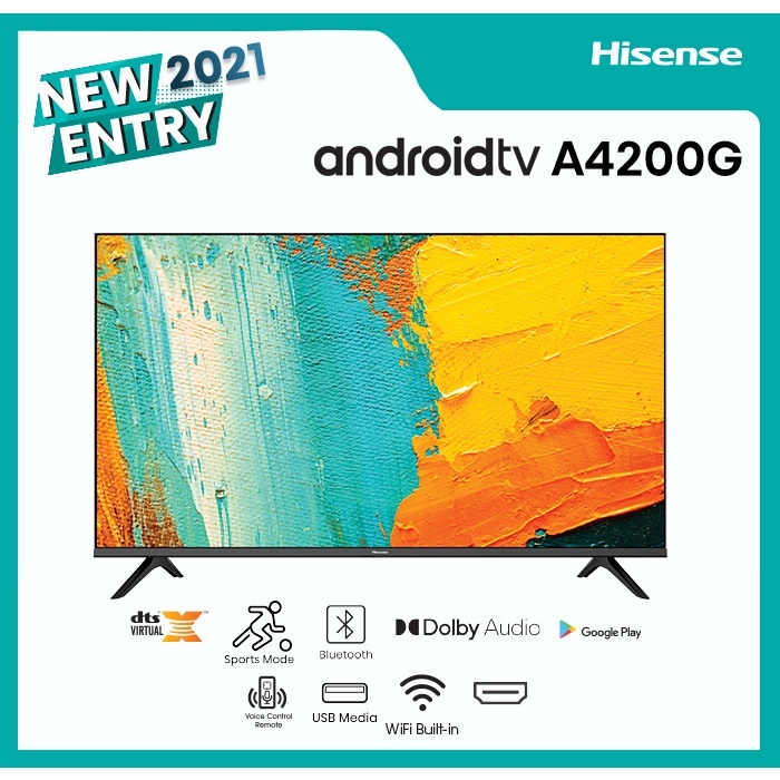 Hisense Andriod TV 40นิ้ว (40A4200G) Clearance grade B ราคา 4,400 บาท*ส่งฟรี