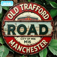 Vintage Liverpool L4 Anfield Road Aluminum Wall Plaque 80s 90s Retro Metal Art Decoration Durable Round Sign for Home Bar Garage Cafe