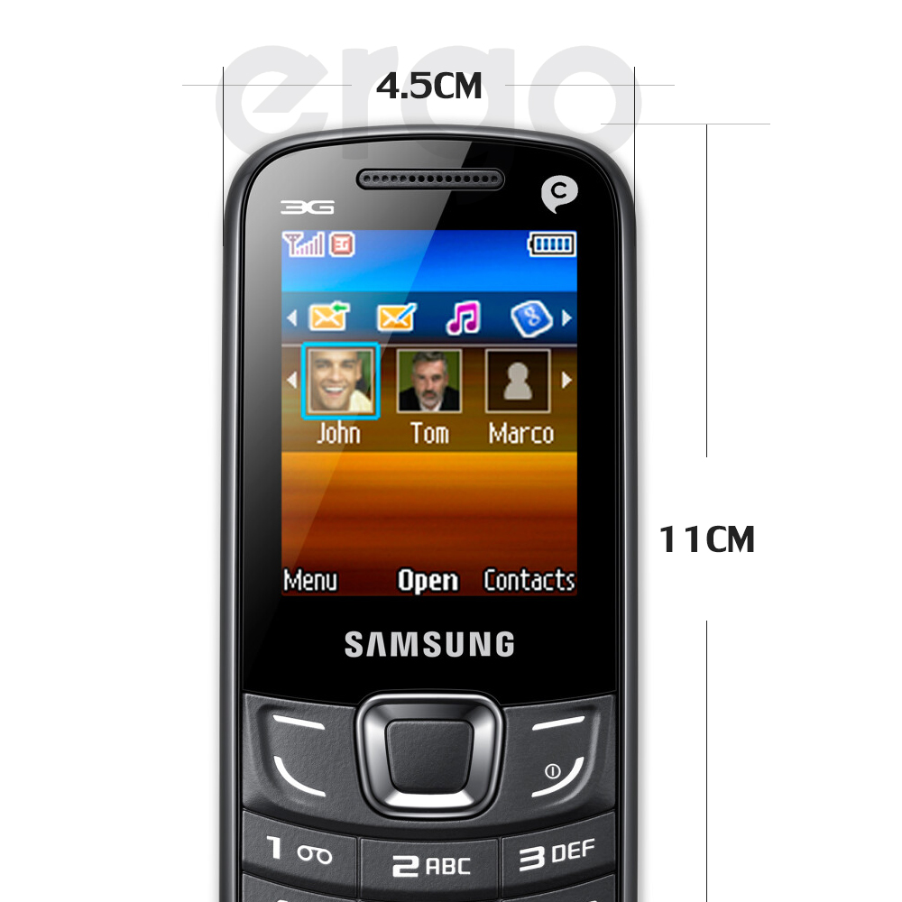 รายละเอียดเพิ่มเติมเกี่ยวกับ SAMSUNG Hero 3G 📱 E3309 โทรศัพท์ ซัมซุงฮีโร่ จอสี ถ่ายรูปได้ มีปุ่มกด รองรับ 3G มีเมนูภาษาไทย