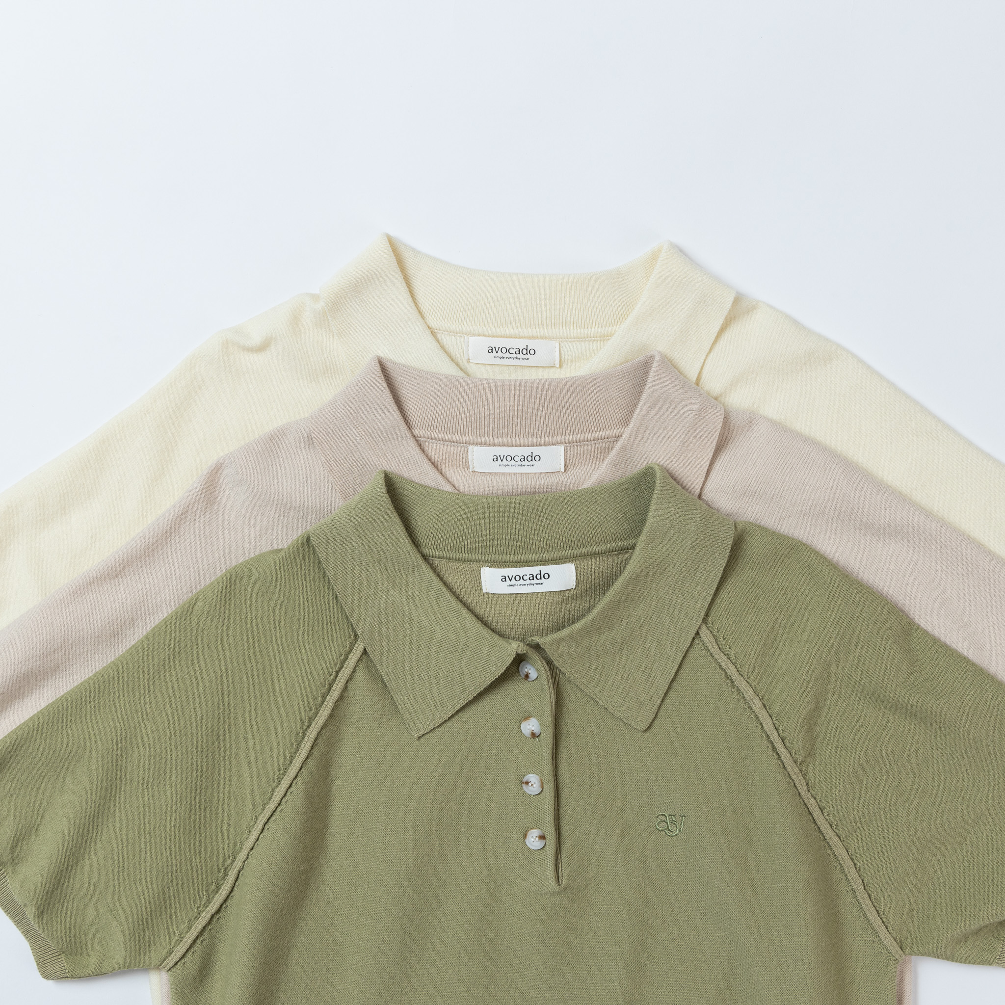 Avocado เสื้อโปโล เสื้อไหมพรม เสื้อแขนสั้น รุ่น avo penny polo tops (avocado.simplewear) ราคา 450 บาท*ส่งฟรี