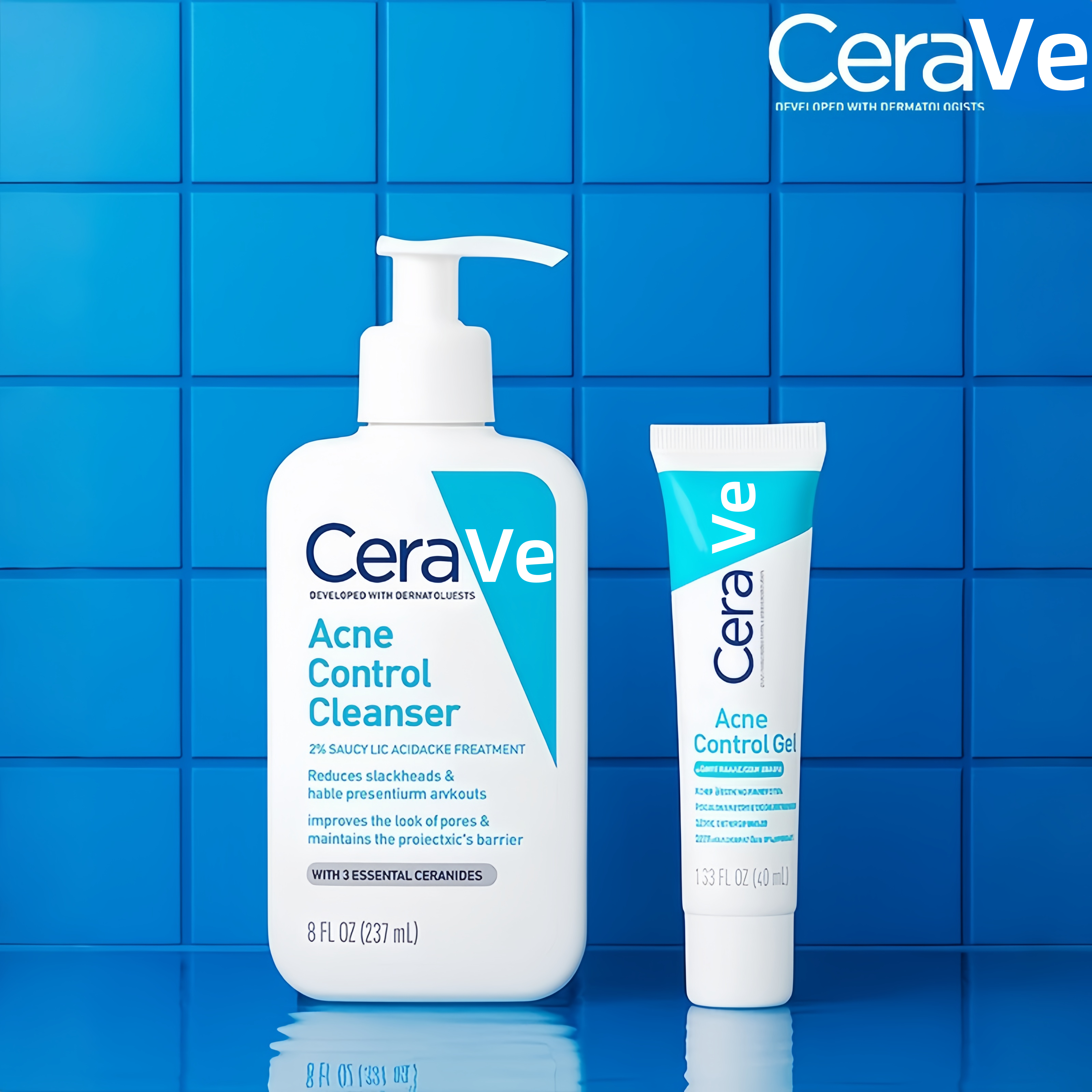 Cerave Acne Control Cleanser/Acne Control Gel 40ml, Gel Applied to Specific Spots of Acne, Reduces Spots 40ml ราคา 188 บาท*ส่งฟรี