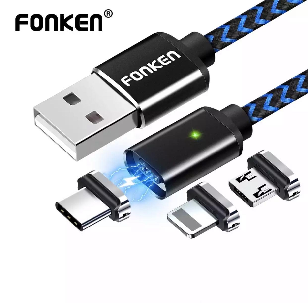 FONKEN Micro USB แม่เหล็กสาย โทรศัพท์ ( มีแยก สาย / หัวแม่เหล็ก / สายพร้อมหัว )สายส่งโทรศัพท์มือถือแม่เหล็กที่ชาร์จเร็ว USB โทรศัพท์มือถือสายชาร์จเร็ว SJX